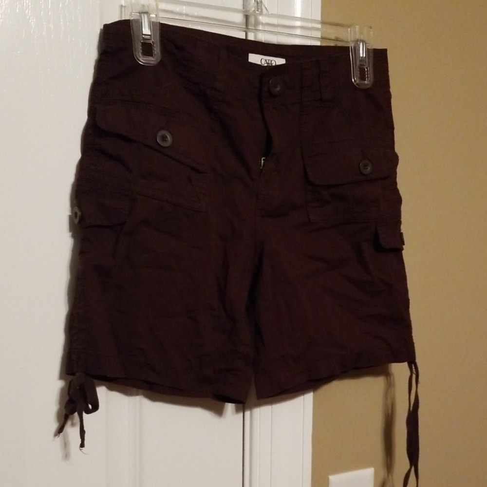 Brown cargo shorts